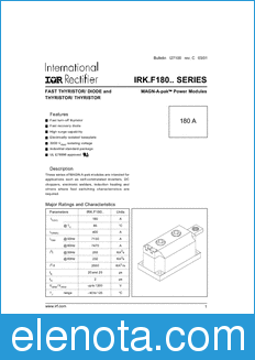 International Rectifier IRK.F180.. datasheet