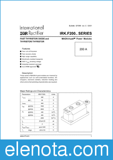 International Rectifier IRK.F200.. datasheet