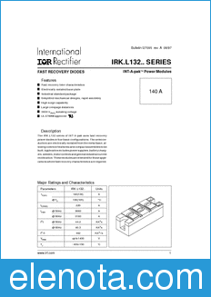 International Rectifier IRK.L132.. datasheet
