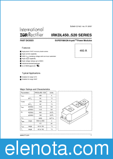 International Rectifier IRKDL450..S20 datasheet
