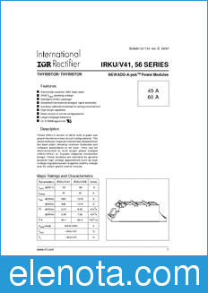 International Rectifier IRKU/V41 datasheet
