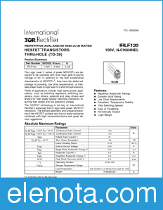 International Rectifier IRLF120 datasheet