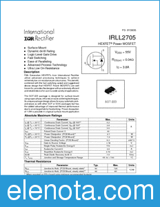 International Rectifier IRLL2705 datasheet