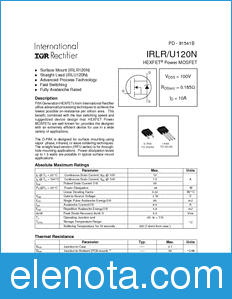 International Rectifier IRLR120N datasheet