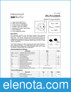 International Rectifier IRLR2905 datasheet
