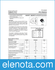 International Rectifier IRLR8503 datasheet
