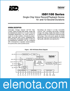 Winbond ISD1100 datasheet