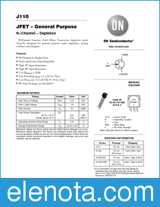 ON Semiconductor J110 datasheet