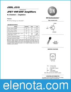 ON Semiconductor J309 datasheet