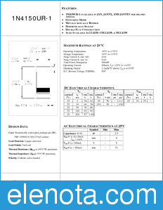 Microsemi JAN1N4150UR-1 datasheet