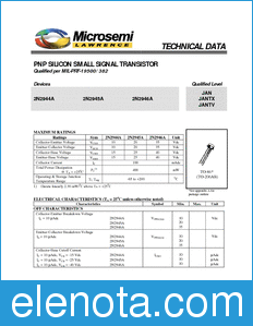 Microsemi JANTX2N2945A datasheet