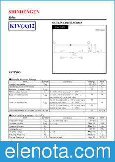 Shindengen K1V(A)12 datasheet