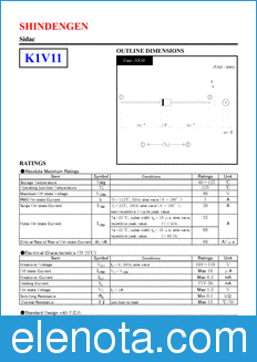 Shindengen K1V11 datasheet