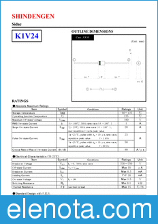 Shindengen K1V24 datasheet