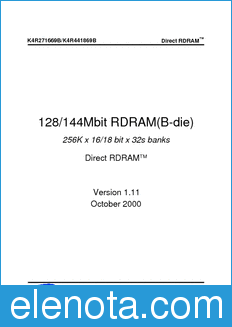 Samsung K4R441869B datasheet