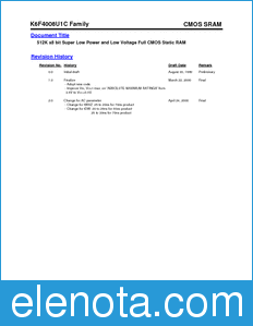 Samsung K6F4008U1C datasheet