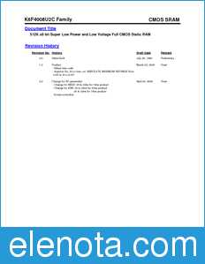 Samsung K6F4008U2C datasheet