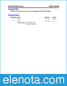 Samsung K6F4016U4D datasheet