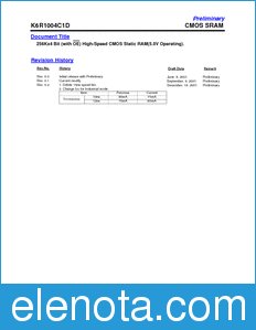Samsung K6R1004C1D datasheet