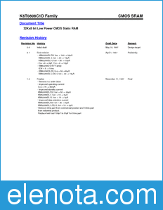 Samsung K6T0808C1D datasheet
