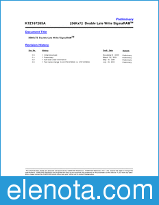 Samsung K7Z167285A datasheet