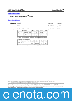 Samsung K9S1208V0M-SSB0 datasheet