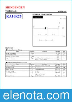 Shindengen KA10R25 datasheet