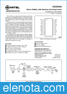Zarlink Semiconductor KESRX04 datasheet