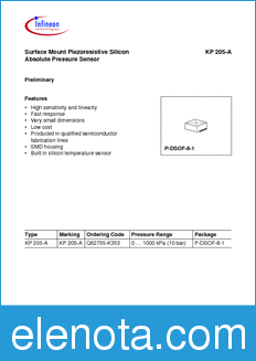Infineon KP205-A datasheet