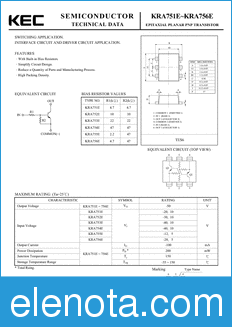 KEC KRA752E datasheet