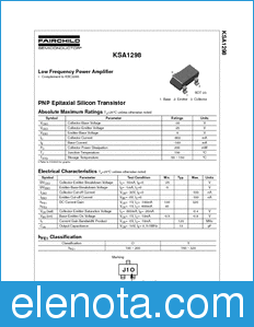 Fairchild KSA1298 datasheet
