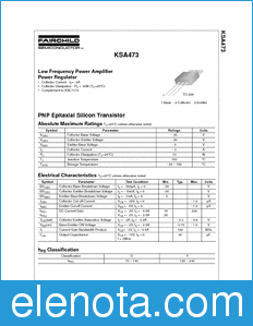 Fairchild KSA473 datasheet
