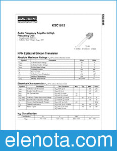Fairchild KSC1815 datasheet