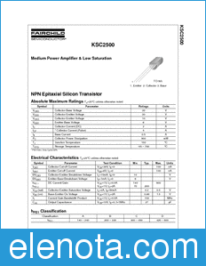 Fairchild KSC2500 datasheet
