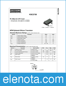 Fairchild KSC2758 datasheet