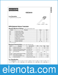 Fairchild KSC5019 datasheet