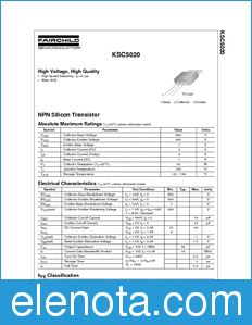 Fairchild KSC5020 datasheet