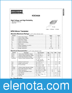 Fairchild KSC5026 datasheet