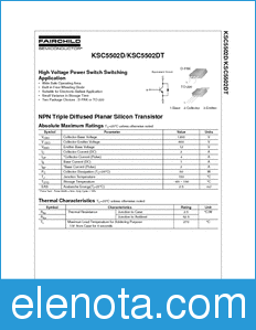 Fairchild KSC5502DT datasheet