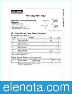 Fairchild KSC5502D datasheet