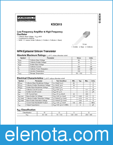 Fairchild KSC815 datasheet