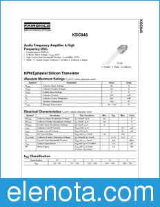 Fairchild KSC945 datasheet