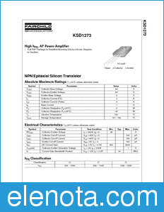 Fairchild KSD1273 datasheet