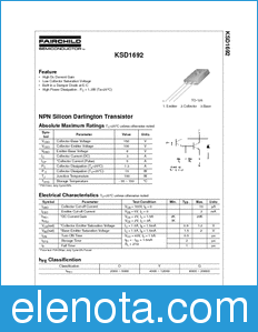 Fairchild KSD1692 datasheet