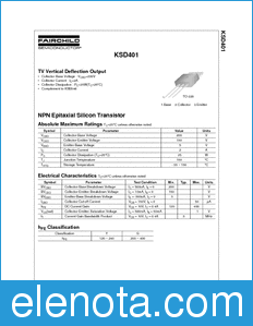 Fairchild KSD401 datasheet