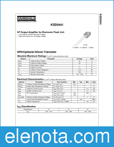 Fairchild KSD5041 datasheet