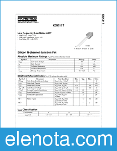 Fairchild KSK117 datasheet