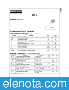 Fairchild KSP10 datasheet