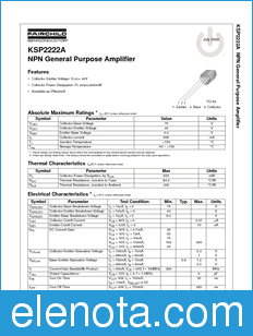 Fairchild KSP2222A datasheet