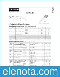 Fairchild KSP43 datasheet